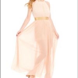 Lucy Paris Goldie Pleated Color Block Maxi Dress